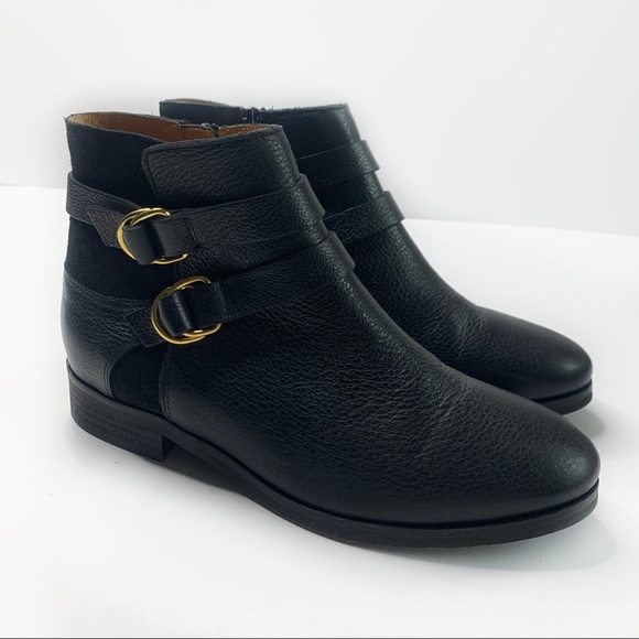 Sezane black leather low octave ankle boots sz 38 - Picture 2 of 7